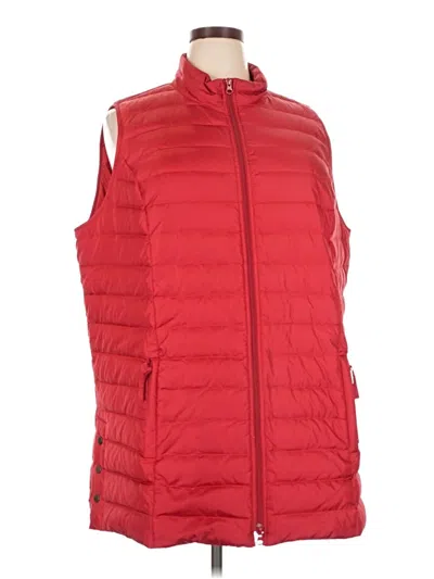 Pre-owned Jjill Vest In Red