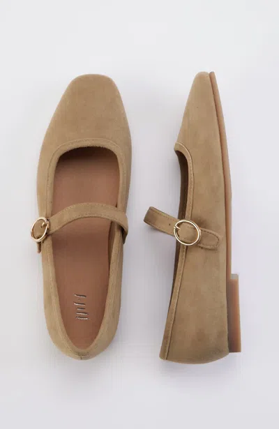 Jjill J.jill Vivian Square-toe Flats In Dark Brown Sugar