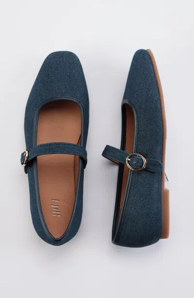 Jjill J.jill Vivian Square-toe Flats In Dark Wash