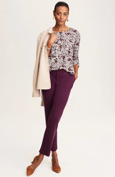 Jjill J.jill Wearever Ballet-sleeve Crew-neck Top In Multi