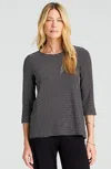 Jjill J.jill Wearever Ballet-sleeve Crew-neck Top In Multi