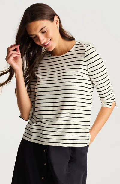 Jjill Wearever Ballet-sleeve Crew-neck Top In Multi