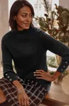 Jjill J.jill Wearever Button-cuffed Sweater In Black
