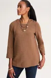 Jjill J.jill Wearever Buttoned-shoulder Ottoman Top