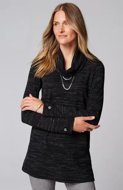 Jjill J.jill Wearever Cowl-neck A-line Tunic In Black Multi