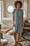 Jjill J.jill Wearever Crew-neck T-shirt Dress In Dragonfly Elaborate Paisley