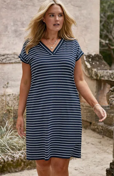 Jjill J.jill Wearever Cuffed V-neck T-shirt Dress