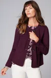 Jjill J.jill Wearever Double-face Jersey 3-button Jacket In Black Cherry