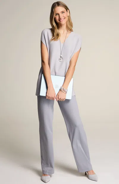 Jjill J.jill Wearever Double-face Jersey Trousers In Zinc,silver Moon