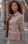 Jjill J.jill Wearever Double-face Plaid Jacket In Plum Heather Multi