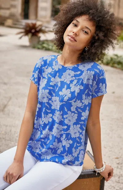 Jjill J.jill Wearever Easy Cap-sleeve Tee In Pink