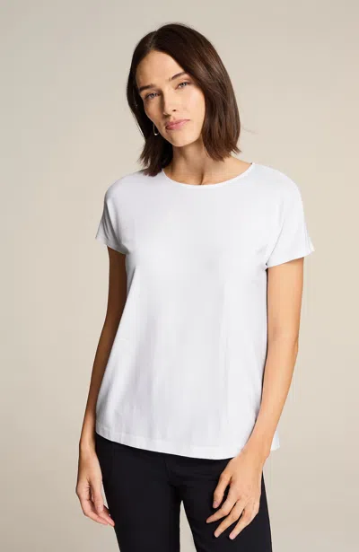 Jjill J.jill Wearever Easy Cap-sleeve Tee In White