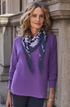 Jjill J.jill Wearever Fine-texture Dolman-sleeve Sweater In Beach Plum