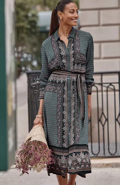 Jjill J.jill Wearever Foulard-print Shirtdress