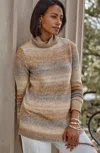 Jjill J.jill Wearever Funnel-neck Sweater In Soft Toffee Multi