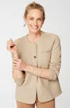 Jjill J.jill Wearever Jacquard Three-button Jacket In Branch,barley