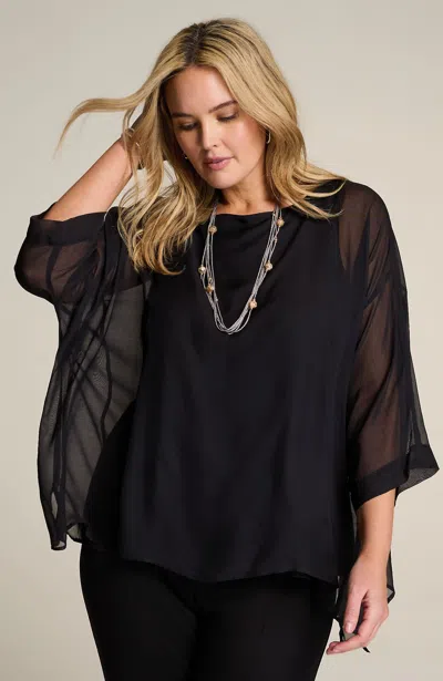 Jjill J.jill Wearever Layered Top In Black