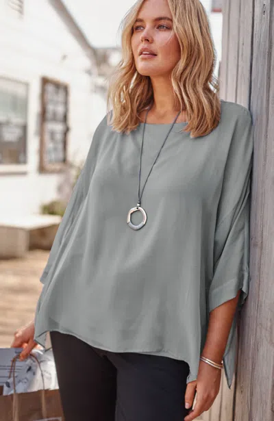 Jjill J.jill Wearever Layered Top In Silver Moon
