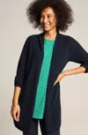 Jjill J.jill Wearever Lightweight Shawl-collared Cardi In Navy Blue