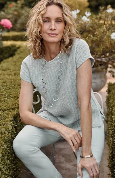 Jjill J.jill Wearever Lightweight Textured Pullover In Zinc