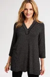 Jjill J.jill Wearever Marled-stripes Tunic In Multi