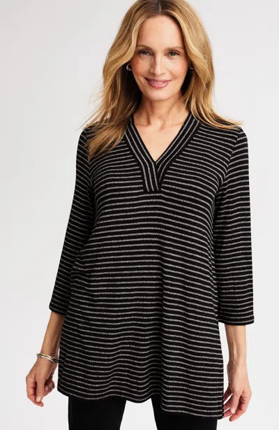 Jjill J.jill Wearever Marled-stripes Tunic In Multi
