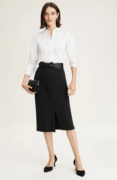 Jjill Wearever Midi Pencil Skirt In Black