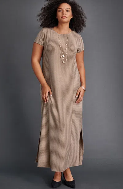 Jjill J.jill Wearever Mixed-stripe Maxi Dress