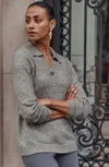 Jjill J.jill Wearever Multiyarn Johnny-collared Sweater
