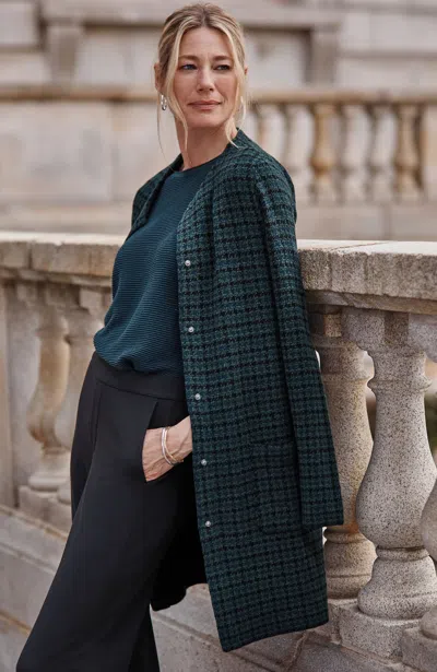 Jjill J.jill Wearever Plaid Snap-front Cardi