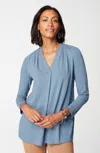 Jjill J.jill Wearever Pleated Top In Moonlit Sky