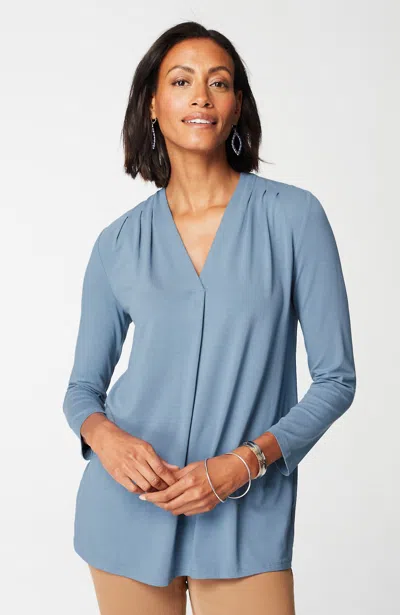 Jjill J.jill Wearever Pleated Top In Moonlit Sky