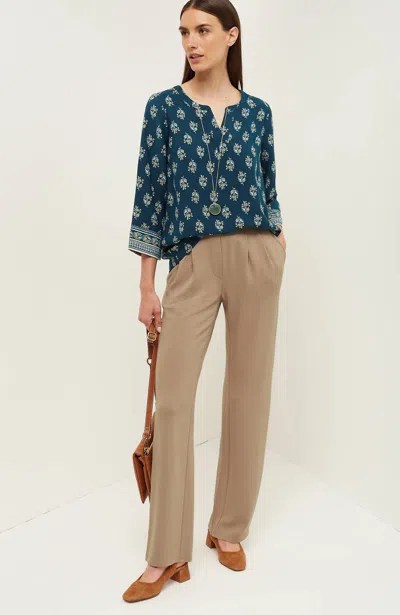 Jjill J.jill Wearever Pleated Trousers In Light Toffee Ottoman