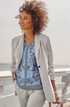Jjill J.jill Wearever Polished Knit Blazer In Zinc