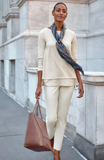 Jjill J.jill Wearever Refined Ottoman Top In White