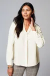 Jjill J.jill Wearever Refined Woven Top In Cream