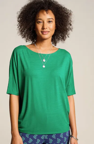 Jjill J.jill Wearever Relaxed Knit Top In Bright Jade