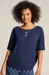 Jjill J.jill Wearever Relaxed Knit Top In Sargasso Sea