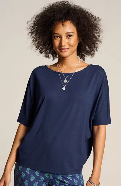 Jjill J.jill Wearever Relaxed Knit Top In Sargasso Sea