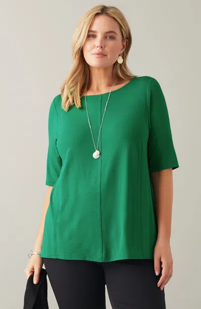 JJILL J.JILL WEAREVER SLUB-KNIT ELLIPTICAL-HEM TOP