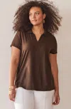 Jjill J.jill Wearever Slub-knit Polo Top In Kona