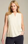 Jjill J.jill Wearever Slub-knit Split-neck Tank
