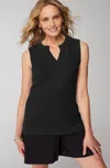 Jjill J.jill Wearever Textured Sleeveless Sweater In Black