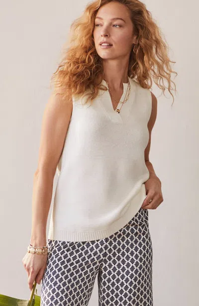Jjill J.jill Wearever Textured Sleeveless Sweater In Sail Cloth