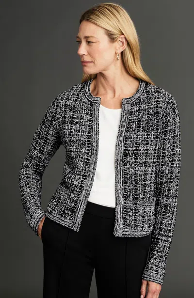 Jjill J.jill Wearever Textured Sweater-jacket In Multi