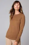 Jjill J.jill Wearever Textured-yoke Merino Sweater In Acorn