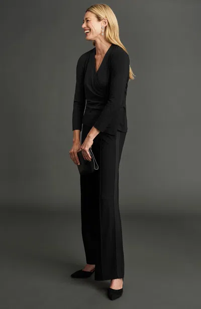 Jjill J.jill Wearever Tuxedo Trousers In Black