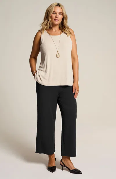 Jjill J.jill Wearever Wide-leg Knit Crops In Black