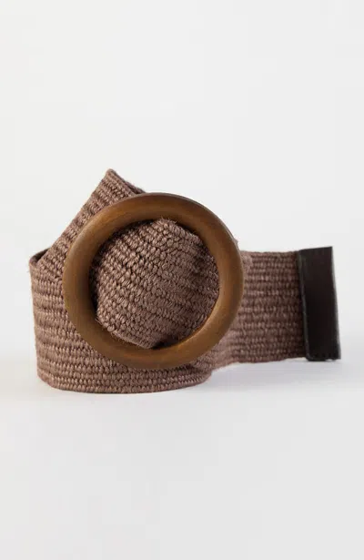 Jjill Wide Stretch Jute Belt In Brown