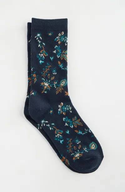 Jjill J.jill Winding Vines Crew Socks In Multi
